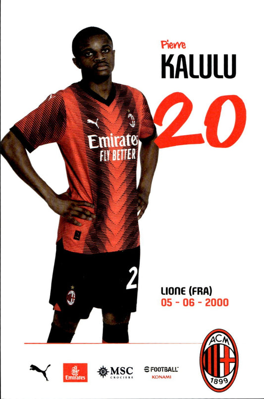 cartolina postcard Calcio Milan EMIRATES (2023/24) Kalulu