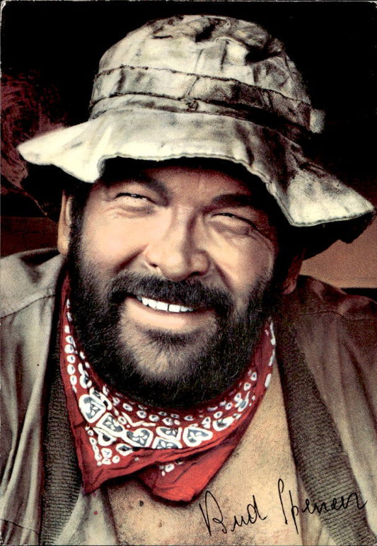 Cartolina Bud Spencer con autografo stampato
