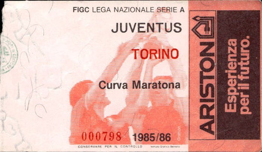 Biglietto stadio Juventus-Torino Lega Nazionale Serie A 1985-86