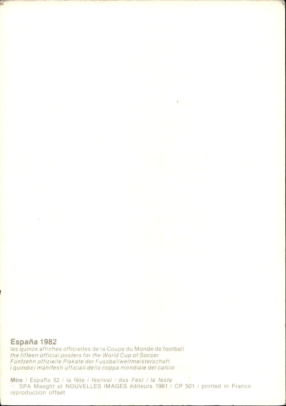 cartolina calciatori Espana 82
