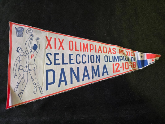Gagliardetto Pennat  bander�n  Basket Panama Olimpiadi Mexico 1968