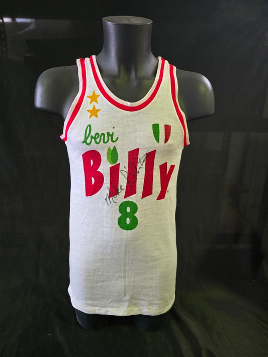 Canotta BILLY Olimpia Basket Milano nr 8  autografata in originale Mike D'Antoni