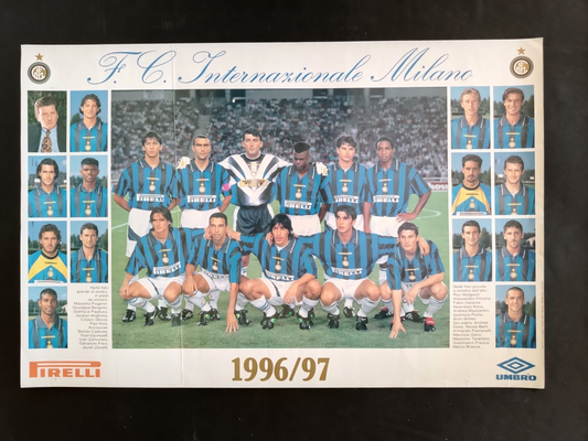 poster INTERNAZIONALE MILANO 1996/97 50x70 circa