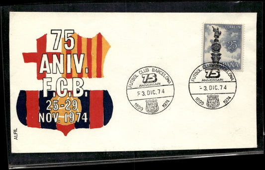 busta primo giorno 75 Ann SCB Barcelona 1974