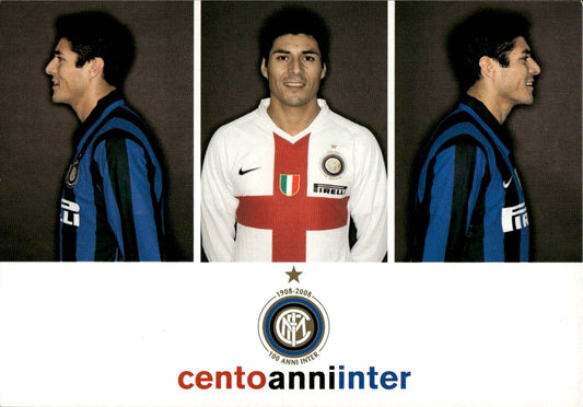 cartolina calciatori 100 anni Inter Cruz