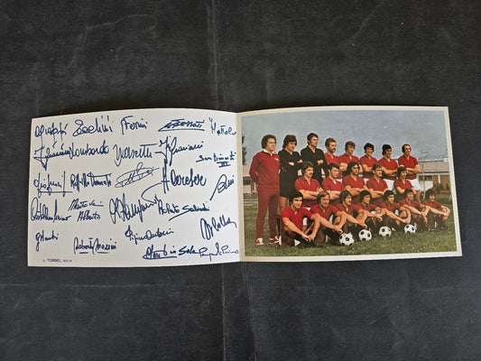 Cartolina Pieghevole Autografi stampati Torino Calcio 1973/74 ufficiale
