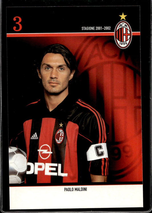 cartolina postcard Calcio Milan 2001/2002 - Paolo Maldini