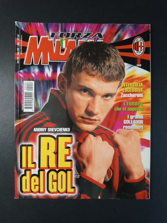 rivista FORZA MILAN - anno 2000 Giugno - Shevchenko (con poster e figurine)