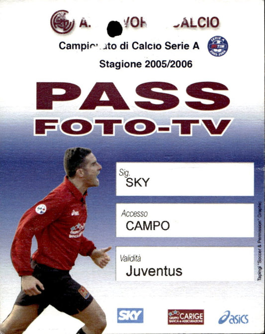 biglietto Ticket Stadio Campionato Calcio Serie A 2005/2006 Juventus