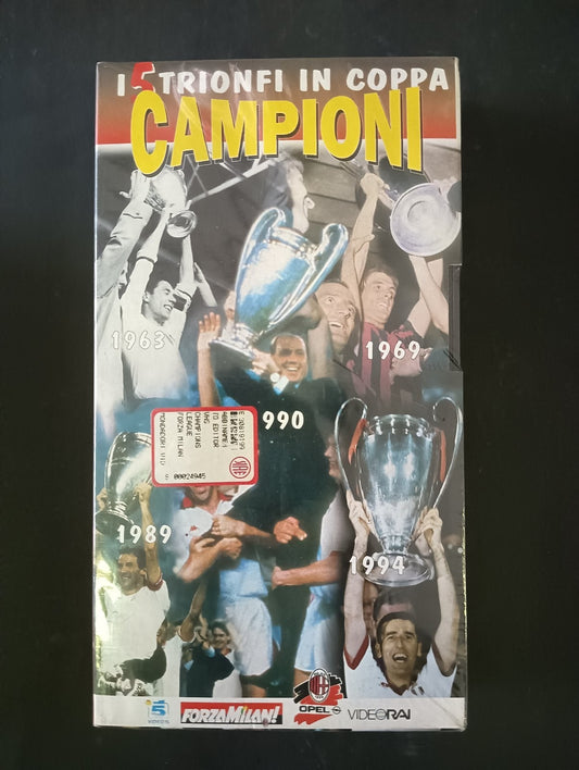 VHS I 5 TRIONFI IN COPPA CAMPIONI VideoRai
