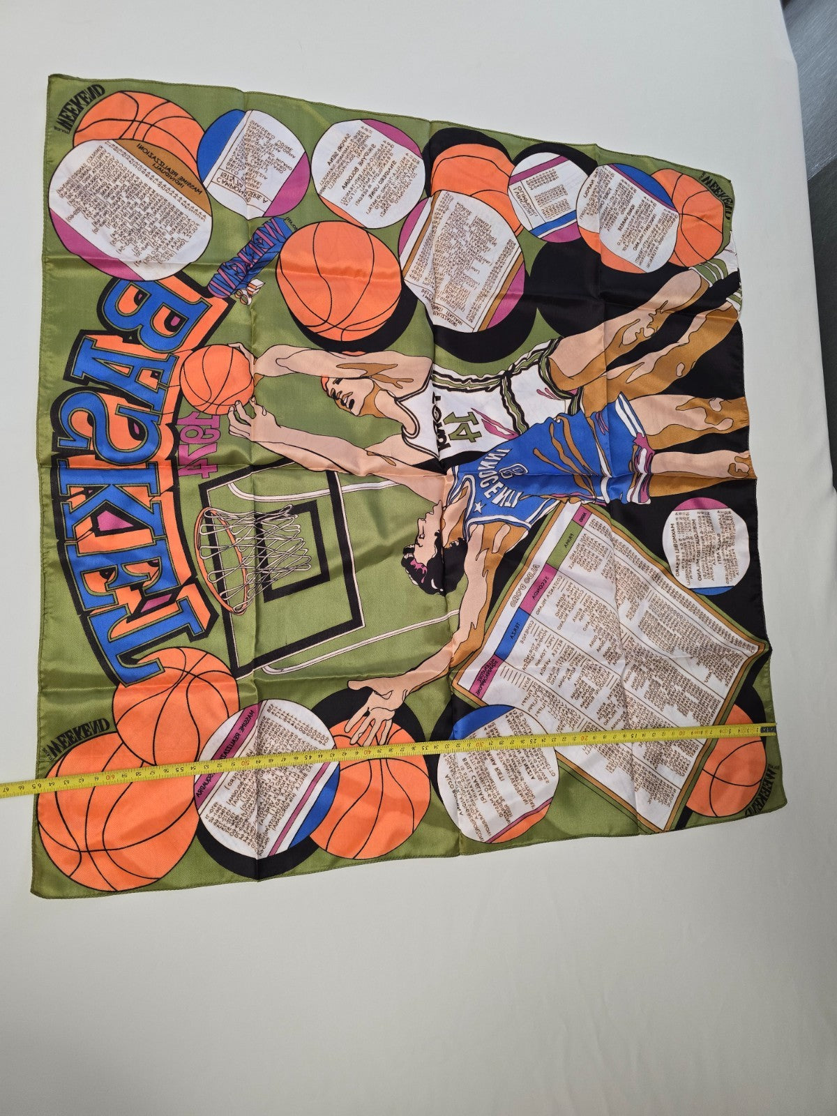 Bolaffi Weekend Foulard seta Campionato di Basket 1974 statistiche e formazioni