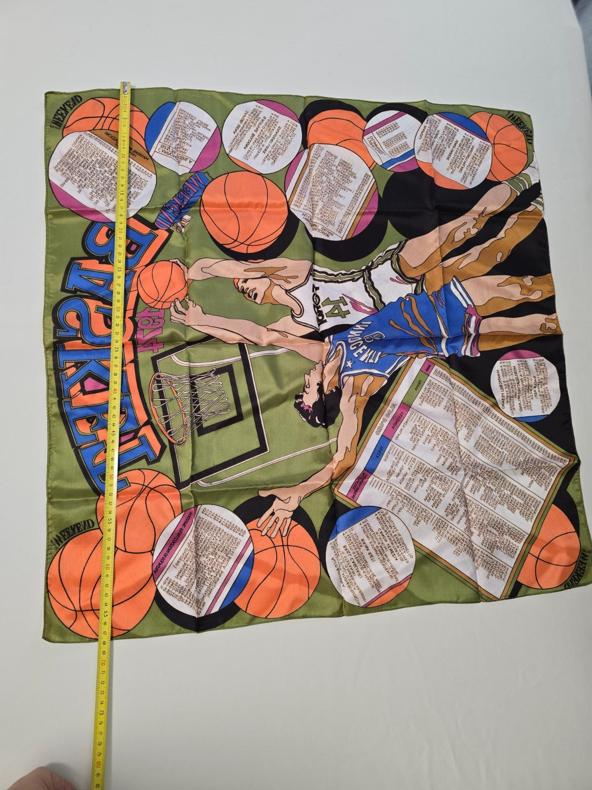 Bolaffi Weekend Foulard seta Campionato di Basket 1974 statistiche e formazioni