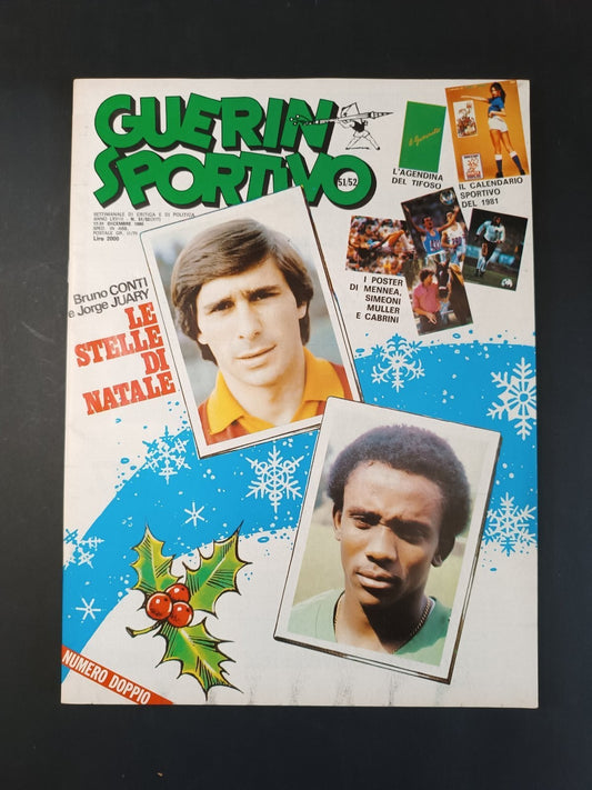 Rivista GUERIN SPORTIVO n 51/52 - 1980 inserto Film Campionato - con poster