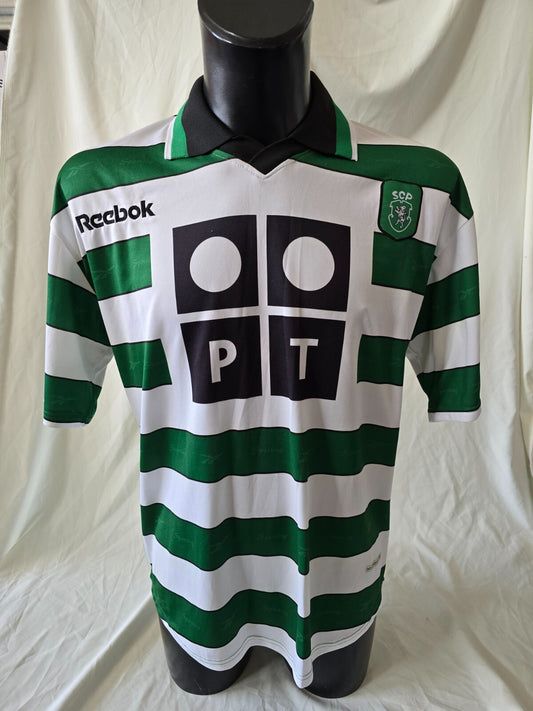 Maglia reebok match worn 2001 Sporting Clube de Portugal nr 25 João Pinto tg L
