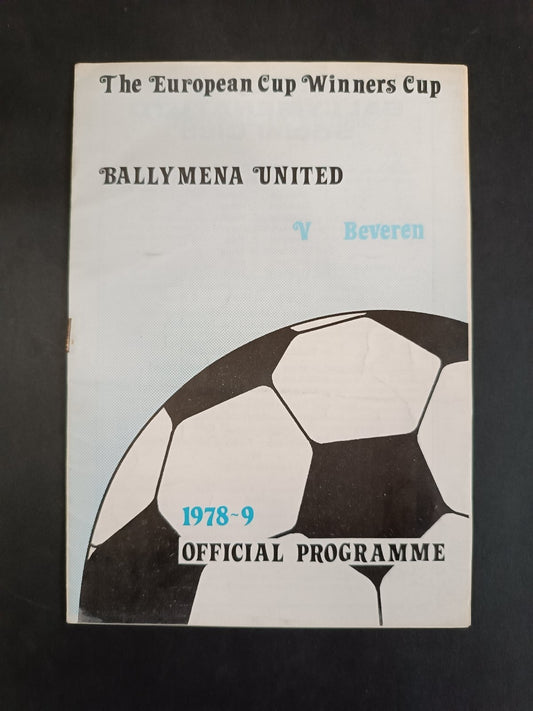 programma The European Cup Winners Cup 1978-79 Ballymena United/Beveren