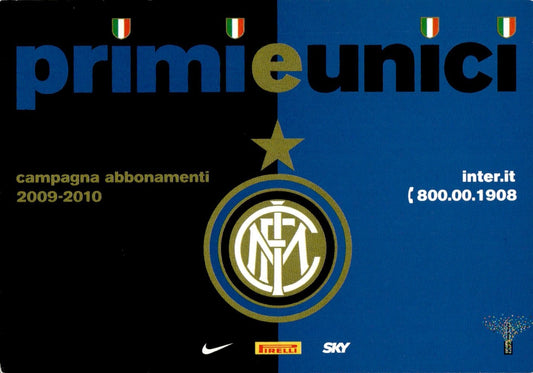 cartolina calciatori Inter camp abb 2009/10