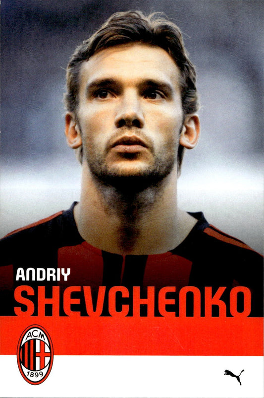 cartolina postcard Calcio  Milan sponsor PUMA Andriy Shevchenko (1
