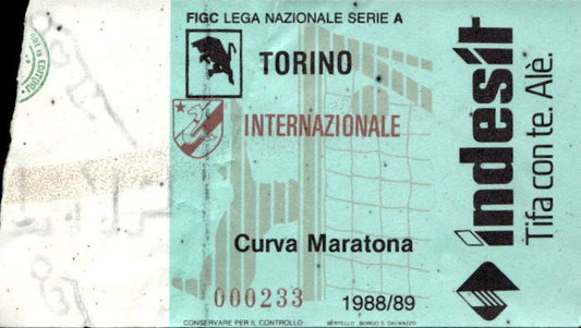 Biglietto stadio Torino-Internazionale 1988-89