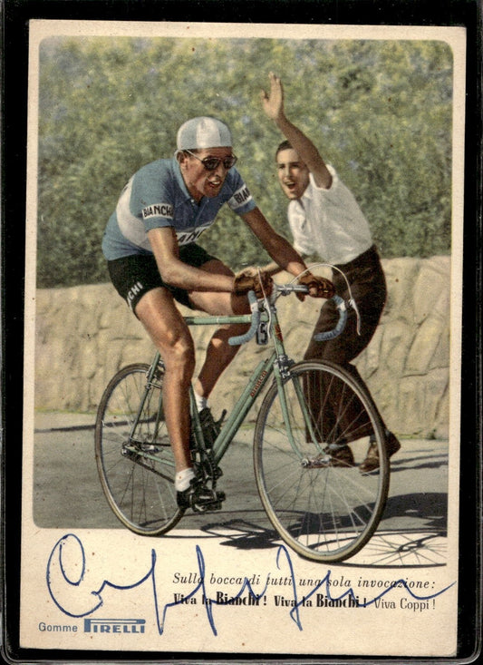 cartolina postcard ciclismo Fausto Coppi Con Autografo (1)
