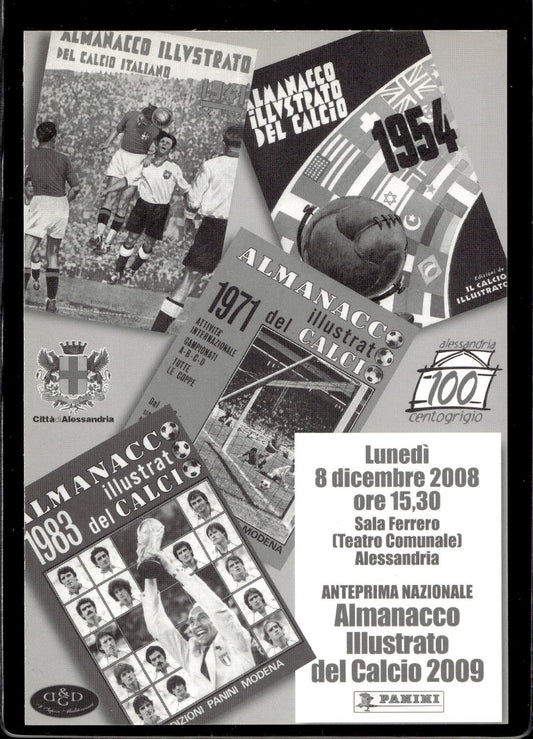 cartolina postcard Calcio  promocar Almanacco Illustrato calcio 2009