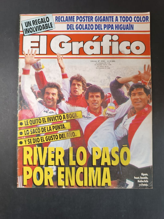 Rivista EL GRAFICO numero 3703 anno 1990  Higuain/River (senza poster)