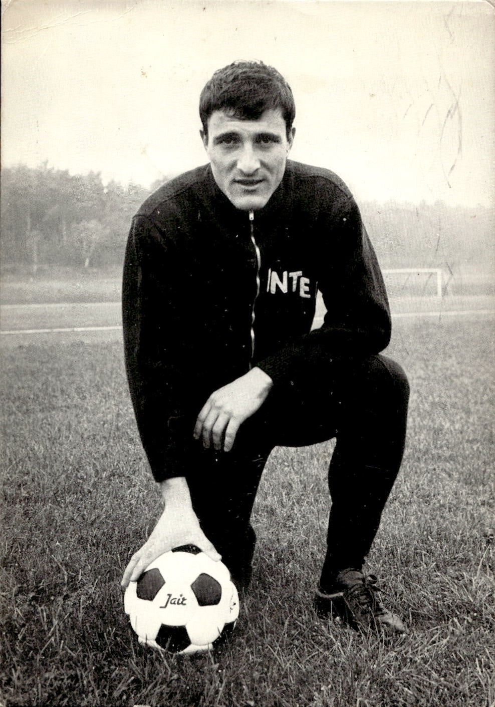 cartolina postcard calcio Inter Gianfranco Bedin 1966