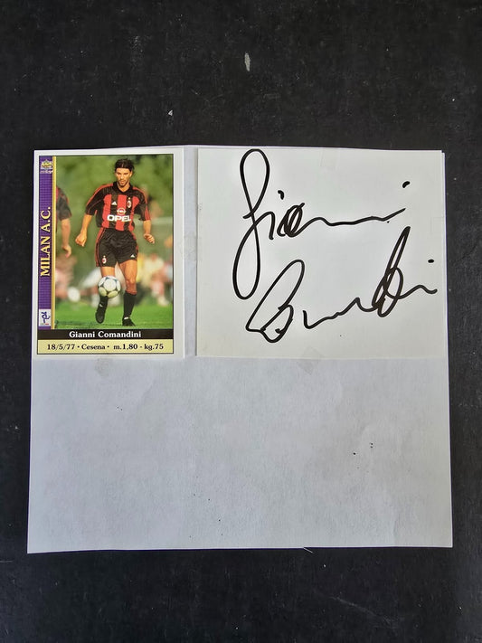 Autografo autograph originale su foglietto  Gianni COMANDINI