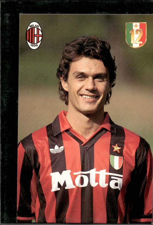 cartolina postcard calcio Milan Paolo Maldini 1992