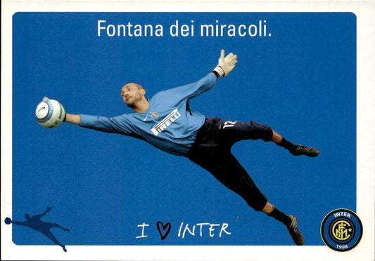 Cartolina calcio calciatore Inter Giovanni Pasquale con autografo stampato