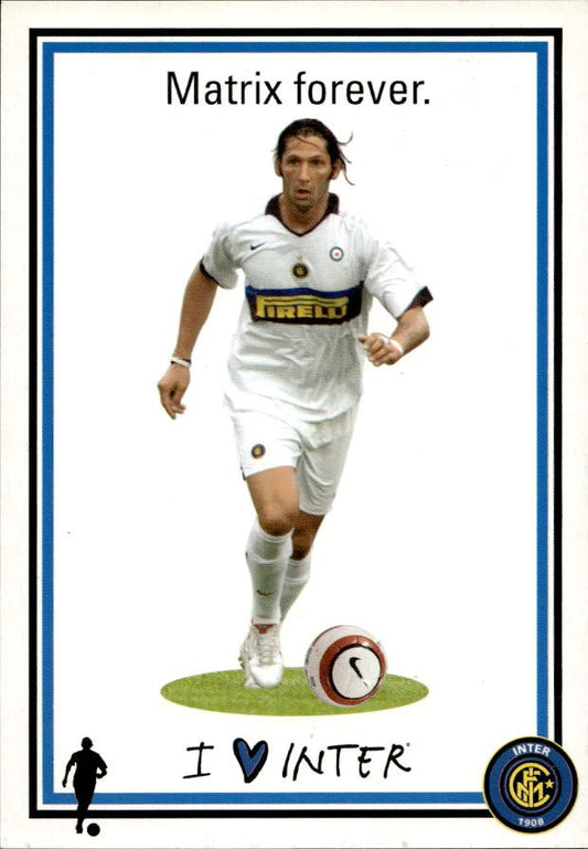 Cartolina calcio calciatore Inter Santiago Solari con autografo stampato