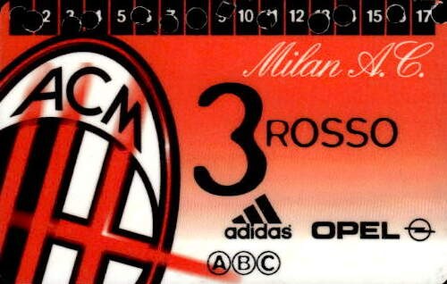 Biglietto stadio Milan A.C 3Rosso