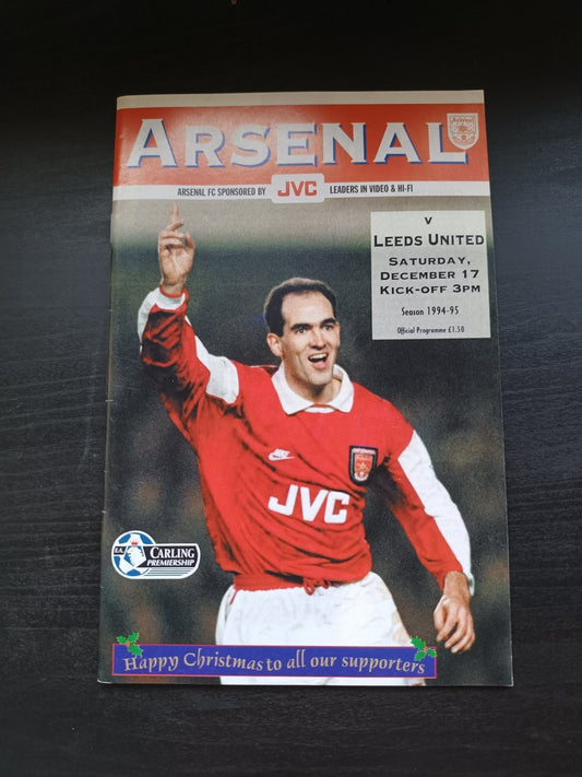 programma calcio Arsenal V Leed United 17th 1994