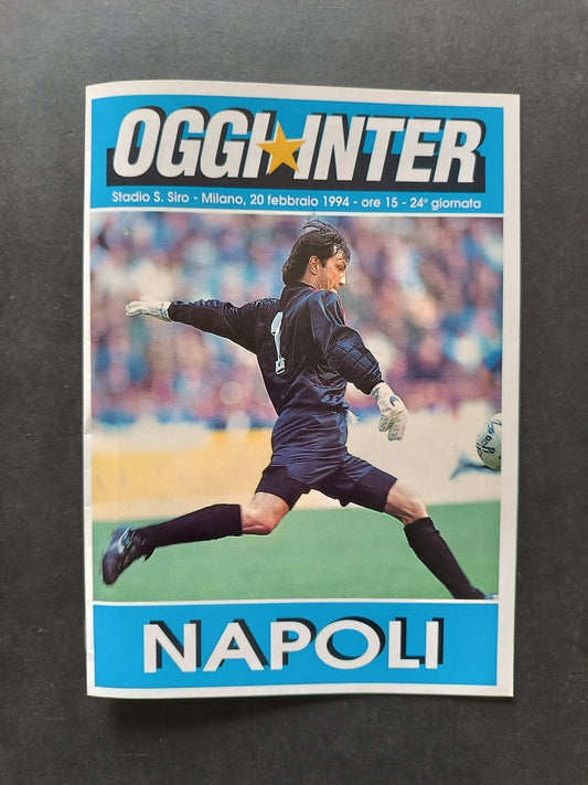 programma Ufficiale OGGI INTER 20 febbraio 1994 Inter-Napoli