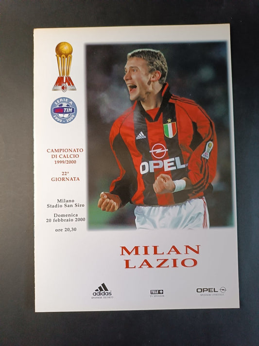 Programma originale 22� giornata stagione 1999/2000 Milan Ac / SS Lazio(B)