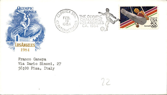 busta primo giorno Olympic Day Los Angeles 1984