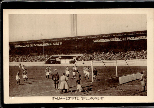 cartolina postcard Olimpiadi 1928 Calcio Italia Egitto