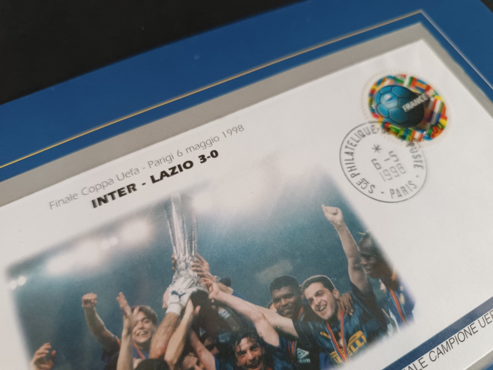 annullo Filatelico Bolaffi INTER Campione Uefa 1997/98