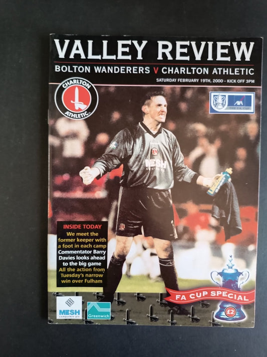 programma calcio Bolton Wanderers vs Charlton Athletic00