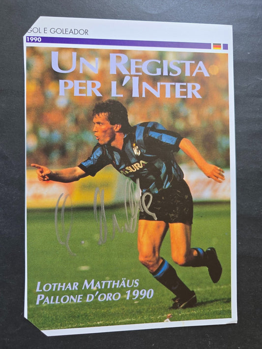 Autografo autograph originale su ritaglio Lothar Herbert Matth�us Inter