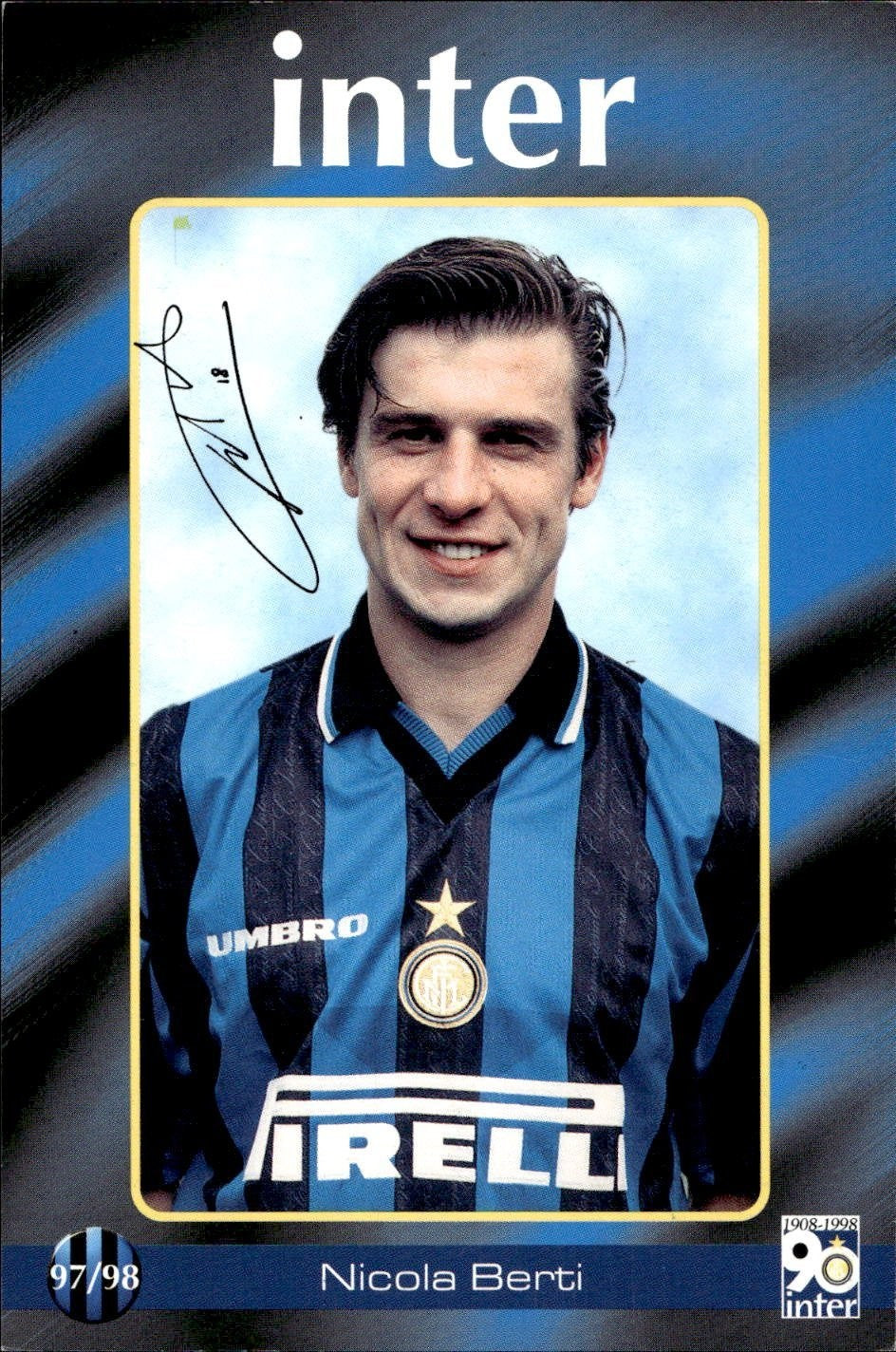 cartolina calciatori Inter 97/98 Berti