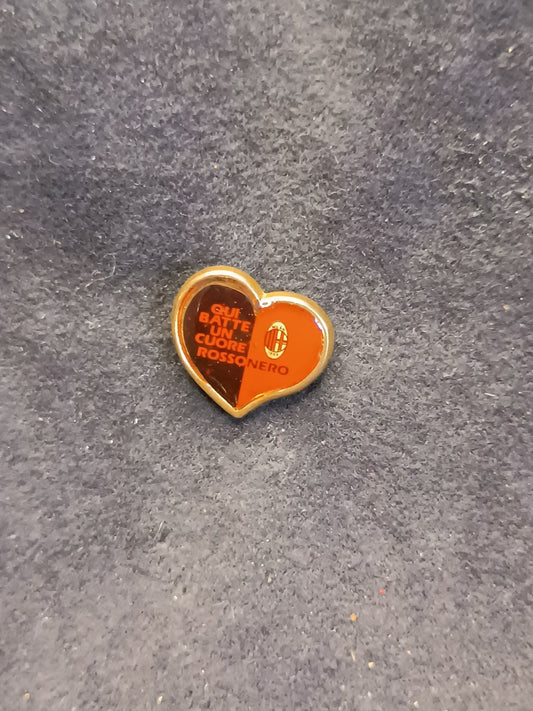 Old Pins Pin Badge Spilla A.C.Milan cuore rossonero senza ferma piedino 444