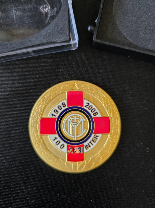 F.C. Internazionale  medaglia metallo celebrativa 100 anni 1908 2008