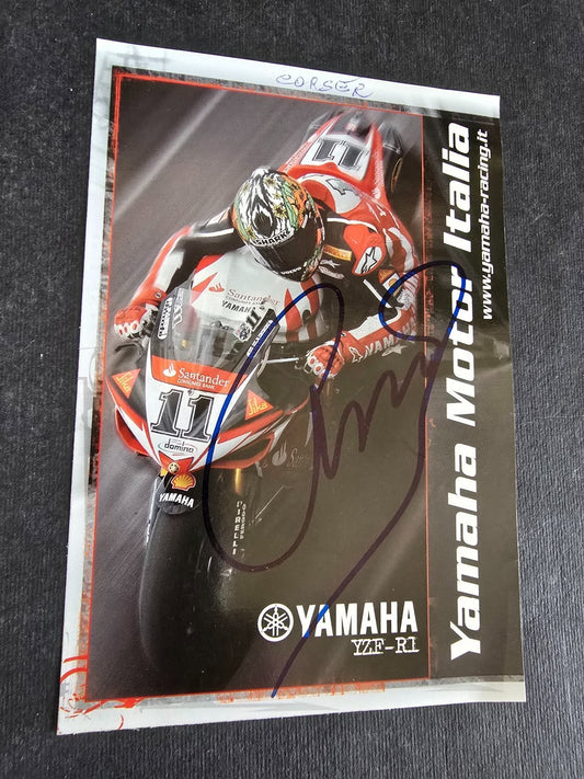 Autografo autograph originale su cartolina motogp Troy Corser Yamaha