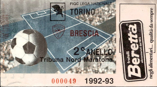 Biglietto stadio Torino-Brescia Lega Nazionale 1992-93