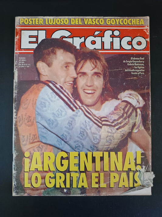 Rivista EL GRAFICO numero 3852 anno 1993 - Goycochea y Batistuta (con poster)