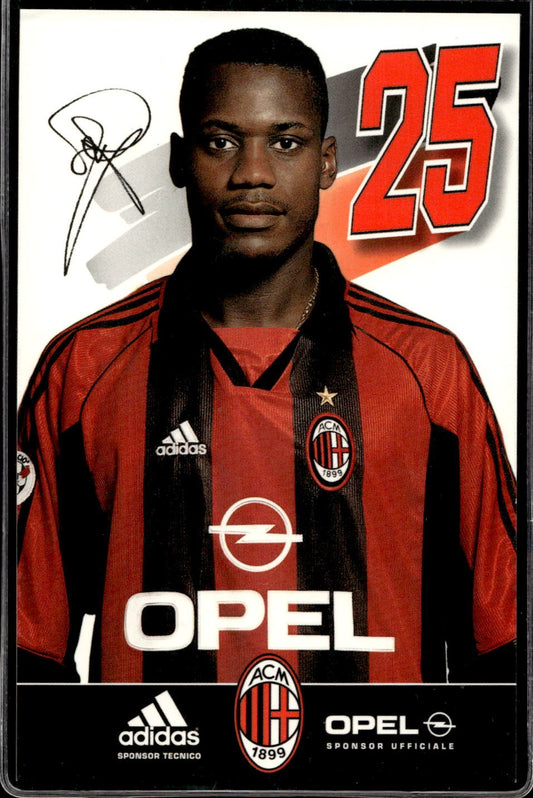 cartolina postcard Calcio Milan Sponsor Adidas Opel - N'Gotty