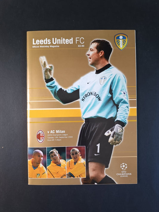 Programma originale champions league 2000 Leeds United  Milan AC