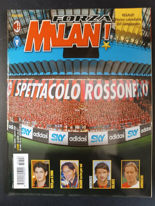 rivista FORZA MILAN - anno 2007 n 8 - MILAN (con poster)