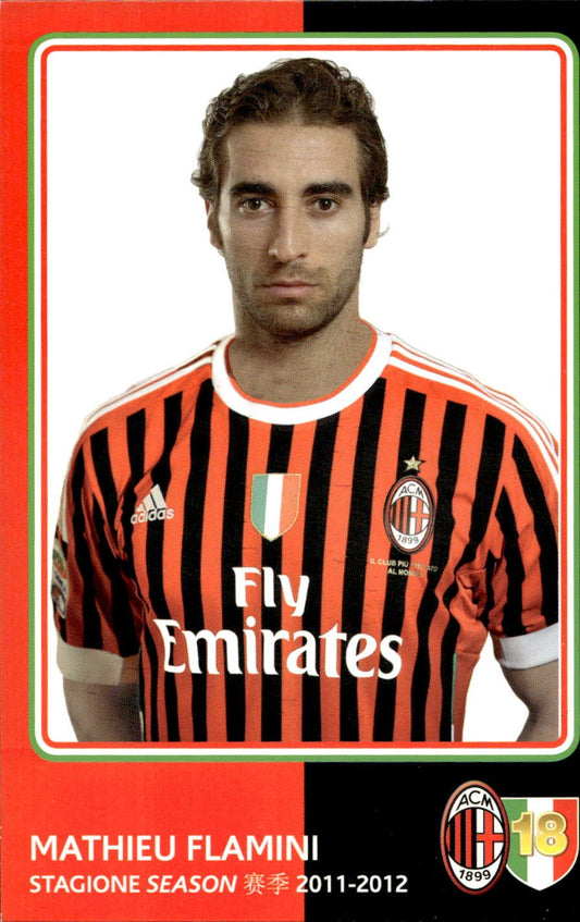 cartolina postcard Calcio Milan 2011-12 - Flamini