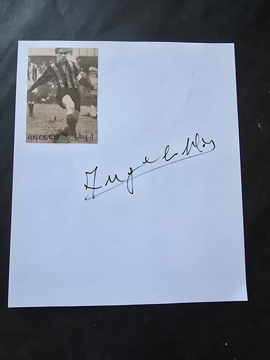 Autografo autograph original su foglietto  Antonio Valent�n Angelillo
